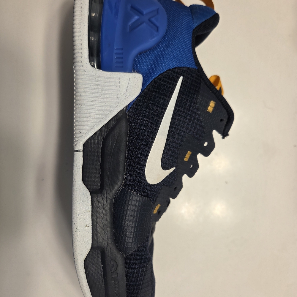 Nike Air Max Black and Blue Sneakers with White Swoosh